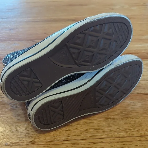 Converse Chuck Taylor Sparkly High-Top Sneakers - Silver - Picture 6 of 6